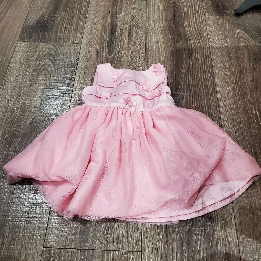 Baby Joe Fresh Dress Size 12-18M Pink Flower Baby Dress